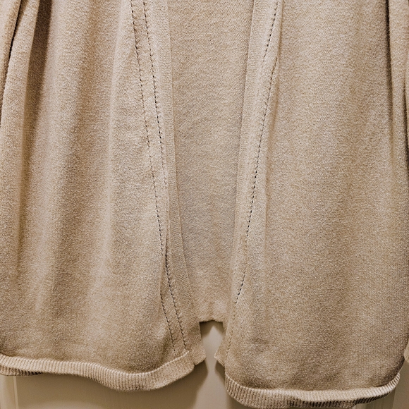 Talbots Open Front Cardigan Sweater Size M Neutral Cotton Blend Lightweight - Picture 4 of 6